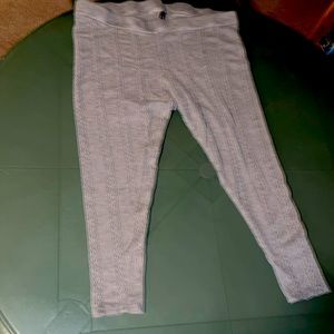 Torrid 3X Grey Braided Sweater Leggings